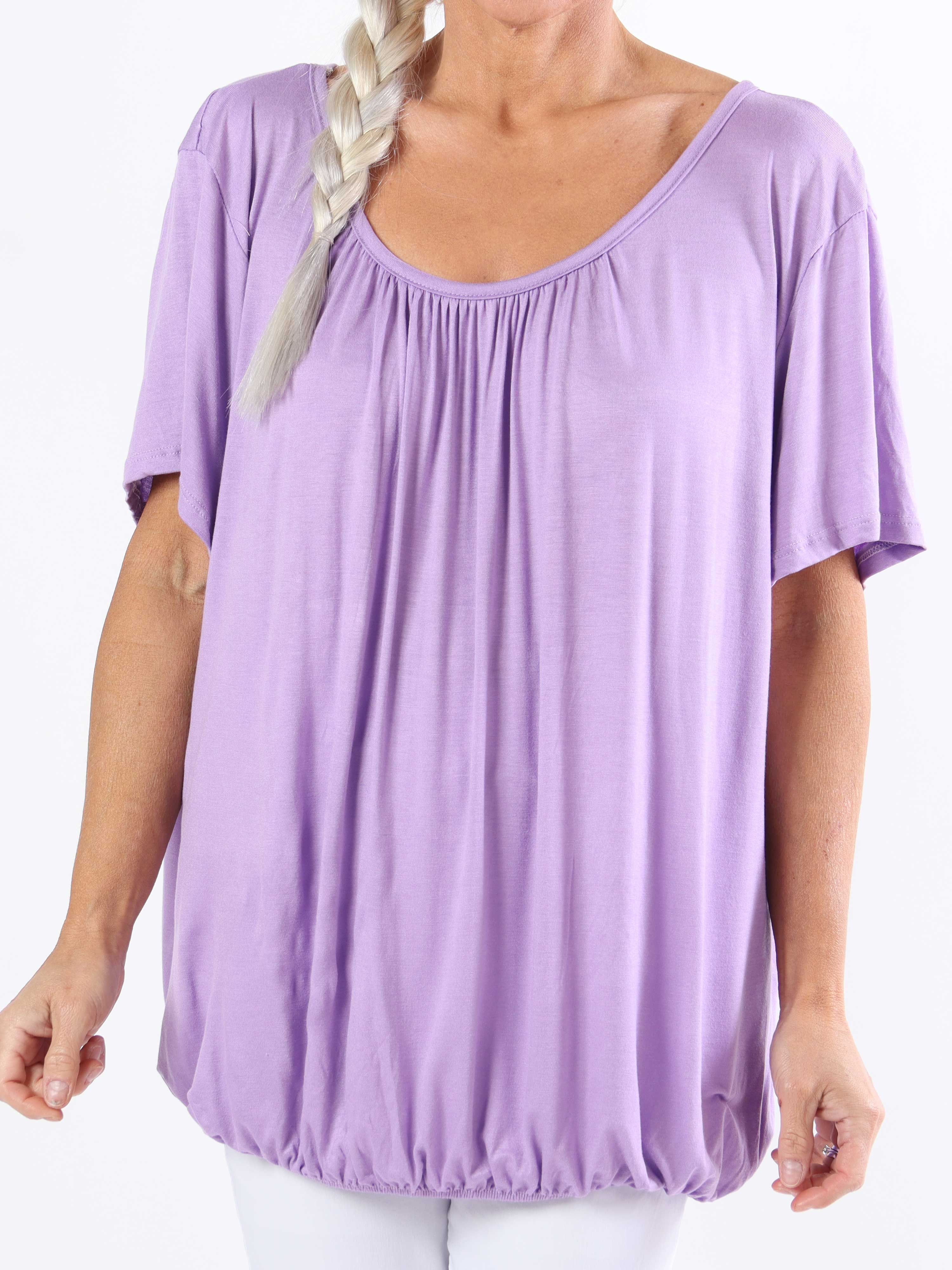Miracle t-shirt - Basis t-shirt i plus size med elastik forneden (bestseller)